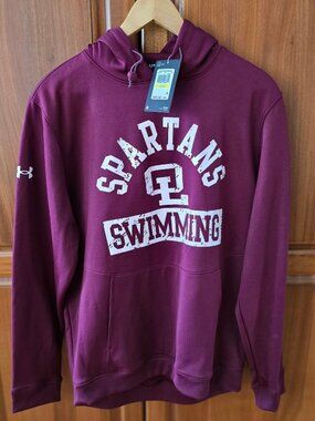 NWT UNDERARMOUR maroon pullover hoodie warm up sweater